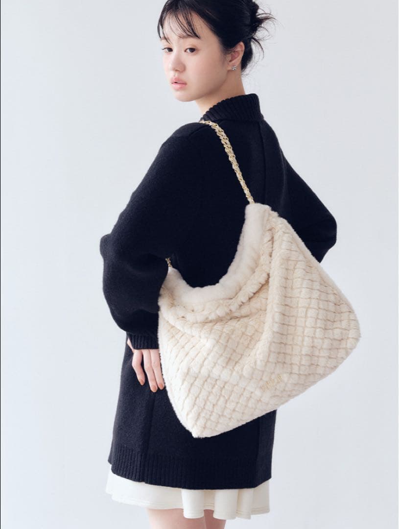 [FURFUR]マテリアル巾着バッグ 未使用新品 IVR