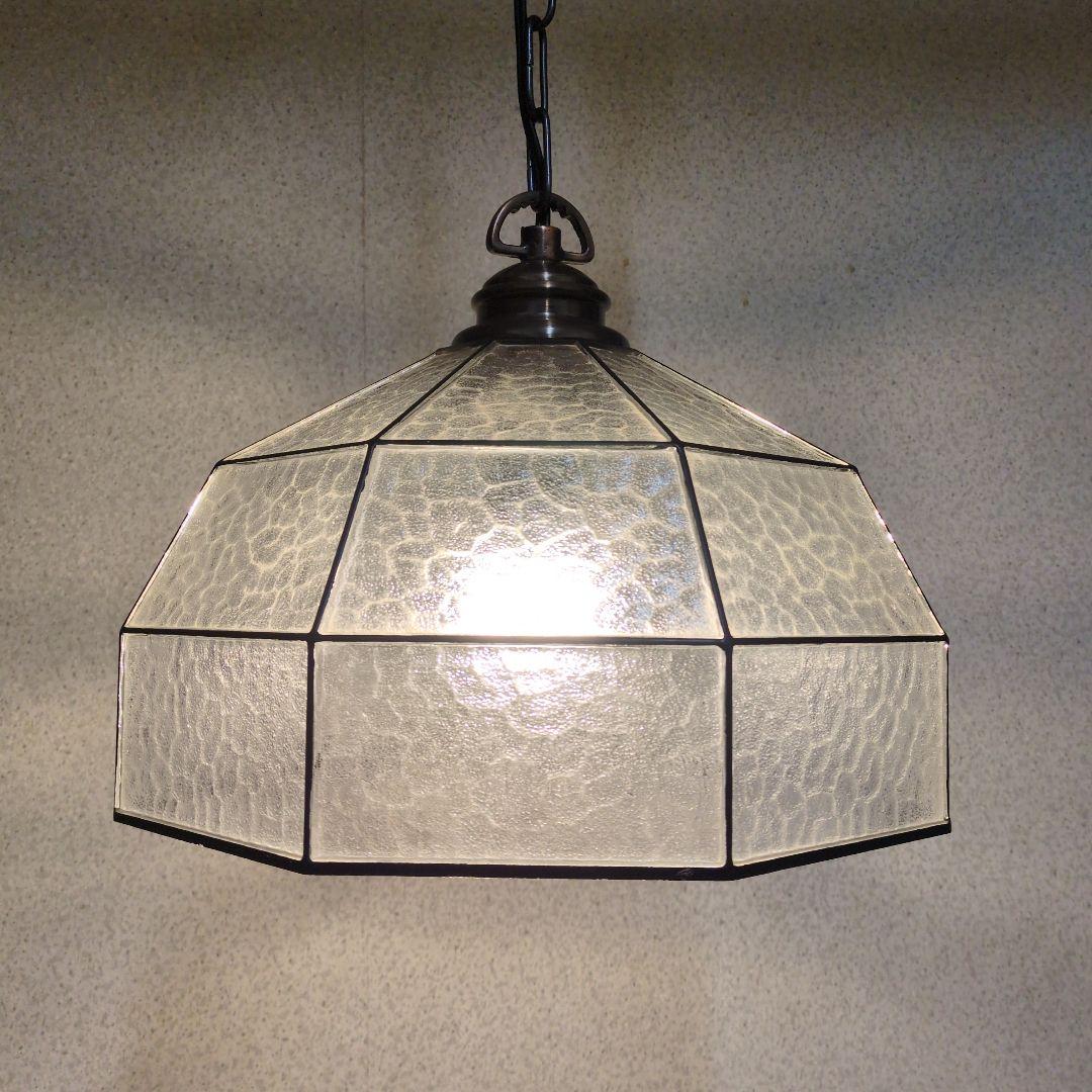 ジャパンヴィンテージ ガラスシェードのペンダントライト 吊り下げ 天井照明