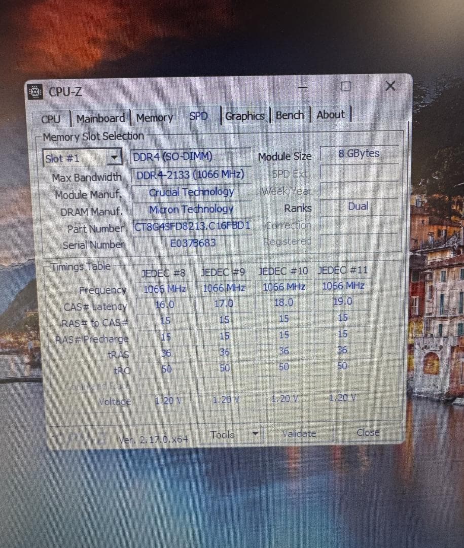Crucial DDR4-2133 8GB 2枚セット