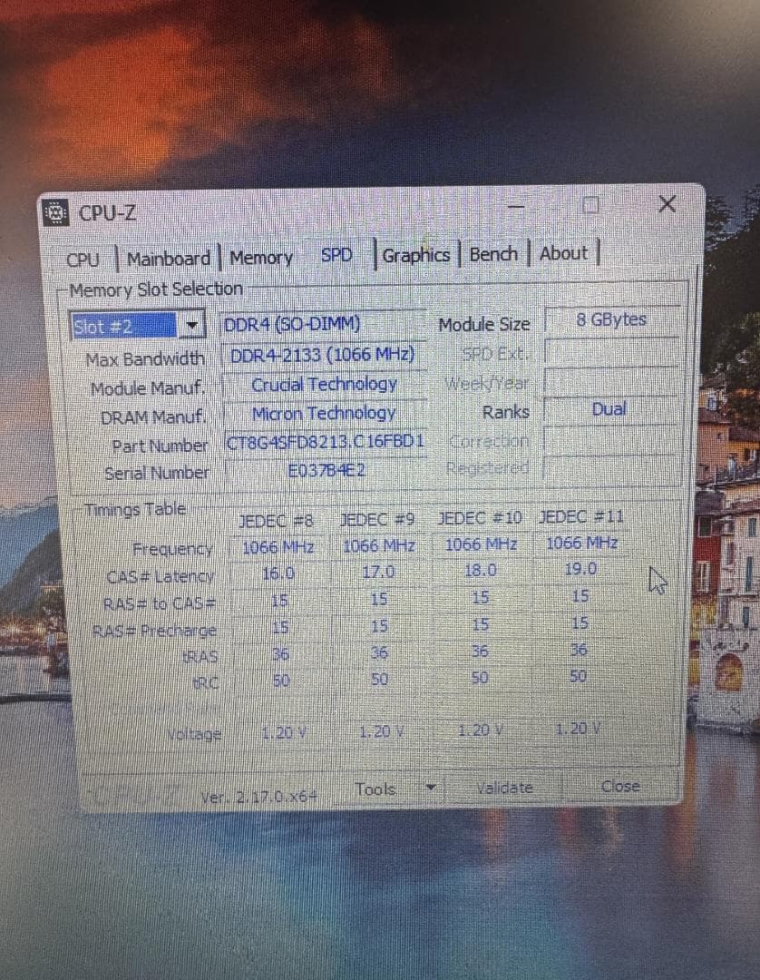 Crucial DDR4-2133 8GB 2枚セット