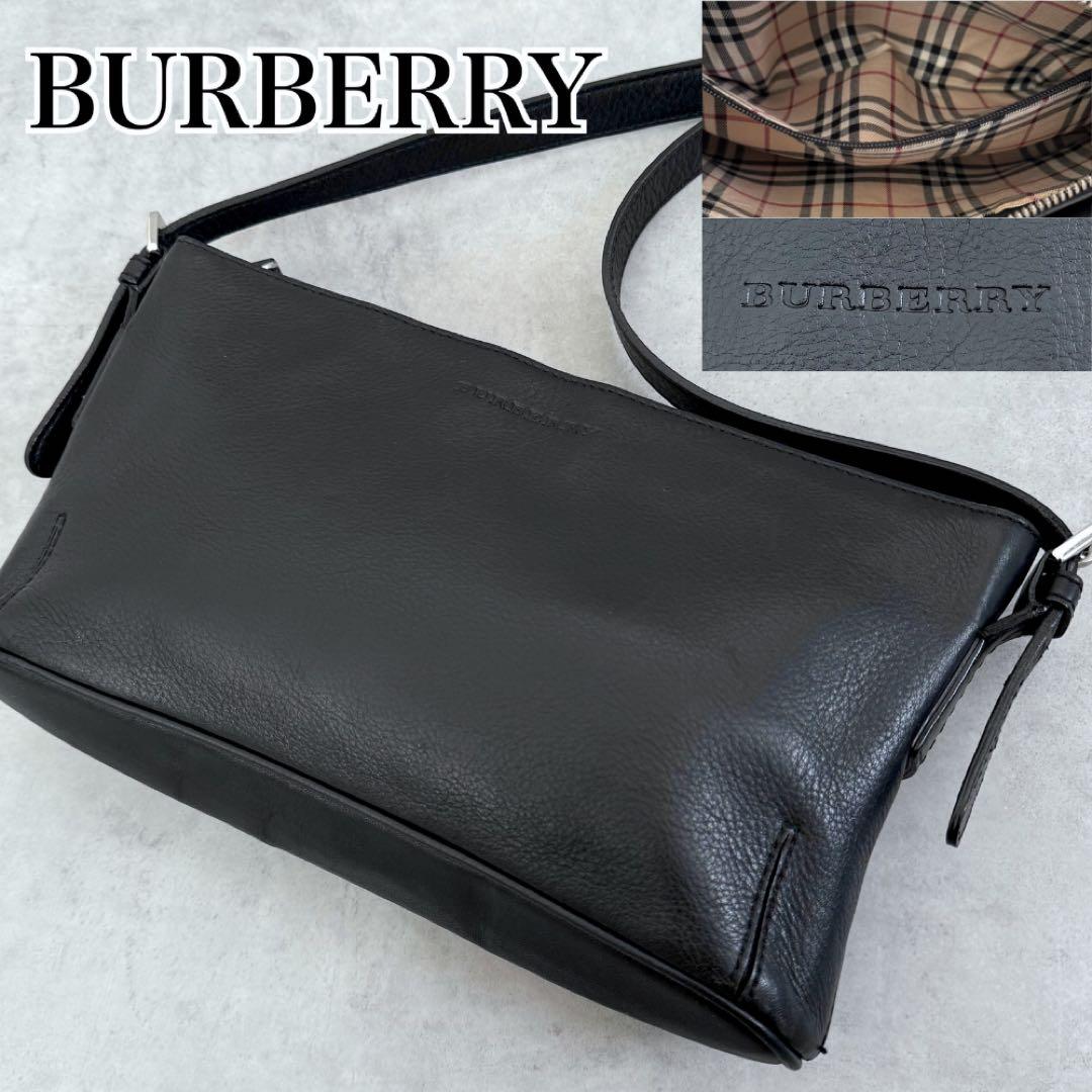 みっく Burberry leather shoulder bag
