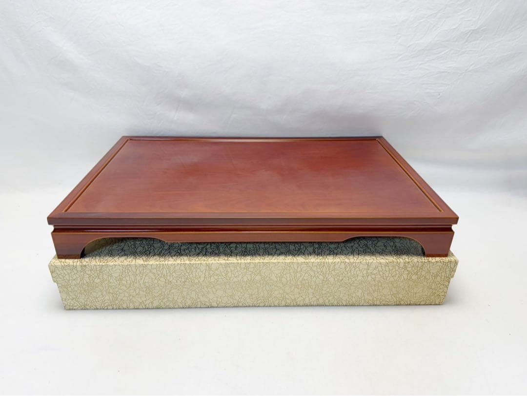 未使用 華道具 飛騨春慶塗 天然木製 花台 供物台 置台 盆栽台 飾台 元箱