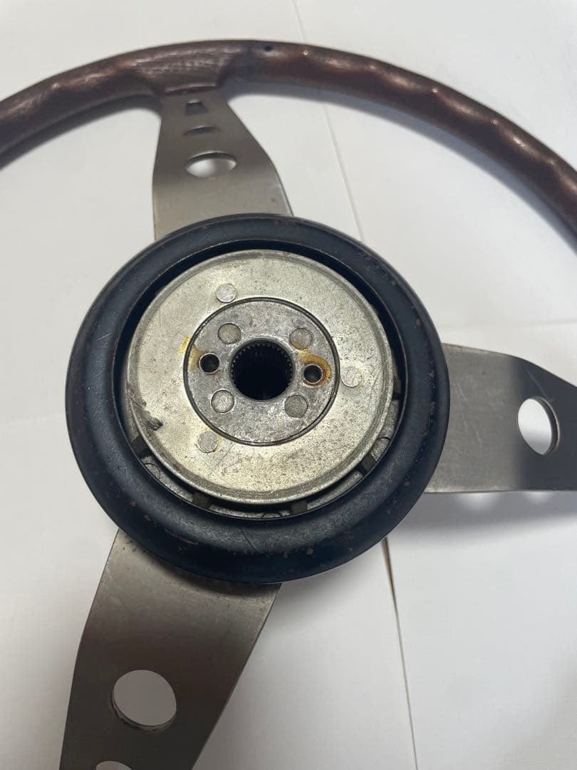 MAZDAファミリア　ロータリー　クーペ　純正　ステアリング　木製