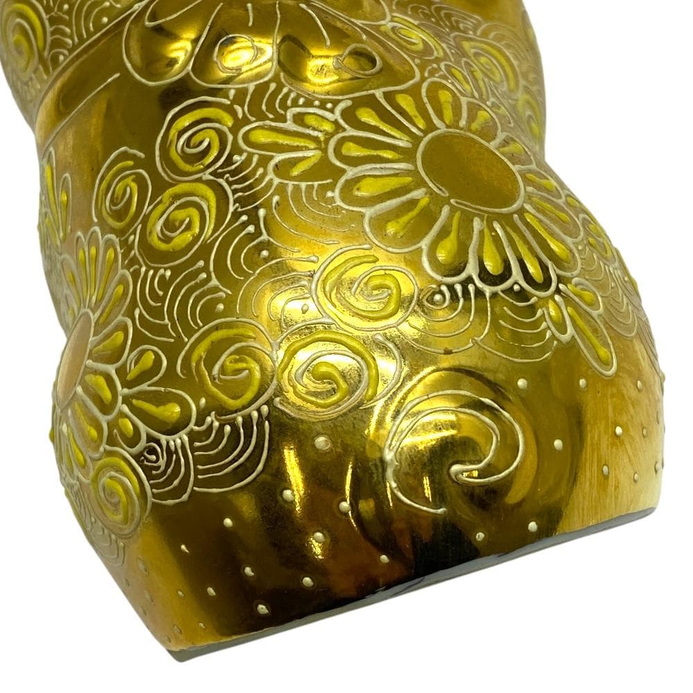 久谷焼　金色の招き猫　(右手金運招き猫)　金彩　開運　置物　正人作