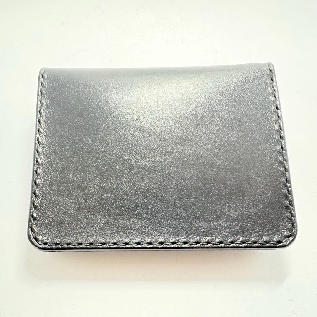 【本革】トラッカーウォレット　ショート　姫路レザー　茶心　ブラック　フチ黒