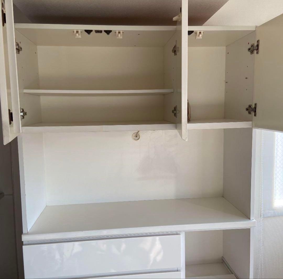 食器棚　キッチンボード　ホワイト　ニトリ