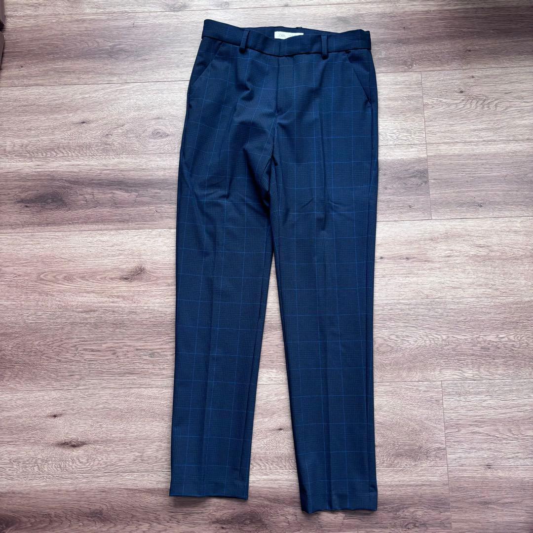 ZARA KIDS チェックスーツブレザー&パンツ、シャツ、ネクタイ4点セット