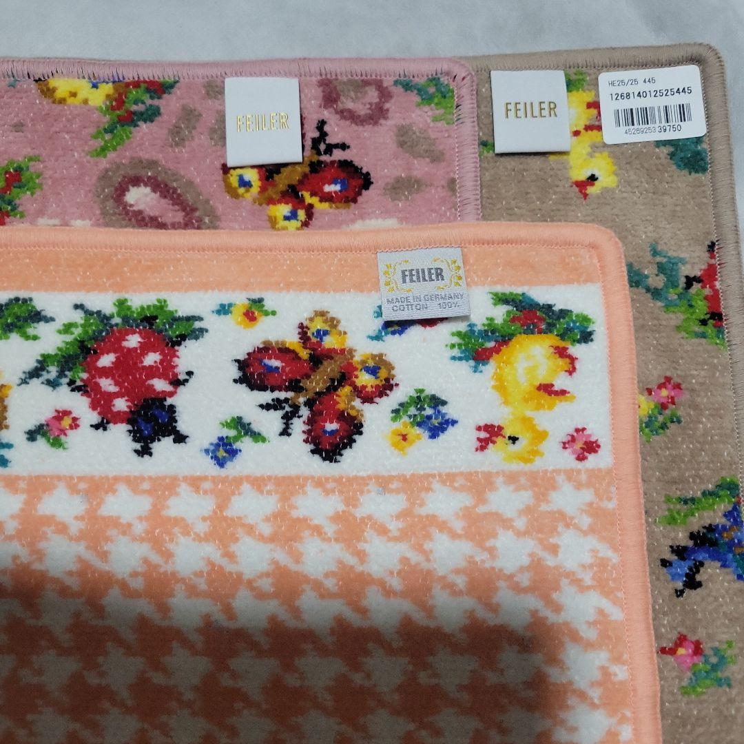 kerokeroフェイラー ハイジ ペイズリー 千鳥 ハンカチ 3枚セット