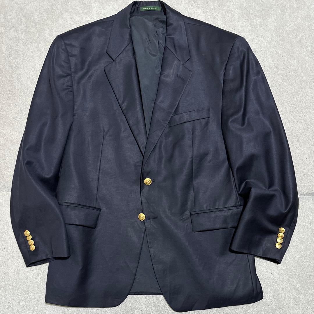 2XL 大きいサイズ‼️ラルフローレン　紺ブレザー　金ボタン　ネイビー　テーラード