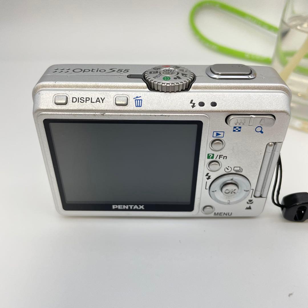 スマホ転送OK✨PENTAX Optio s55✨動作確認済 単三電池 可愛い♪