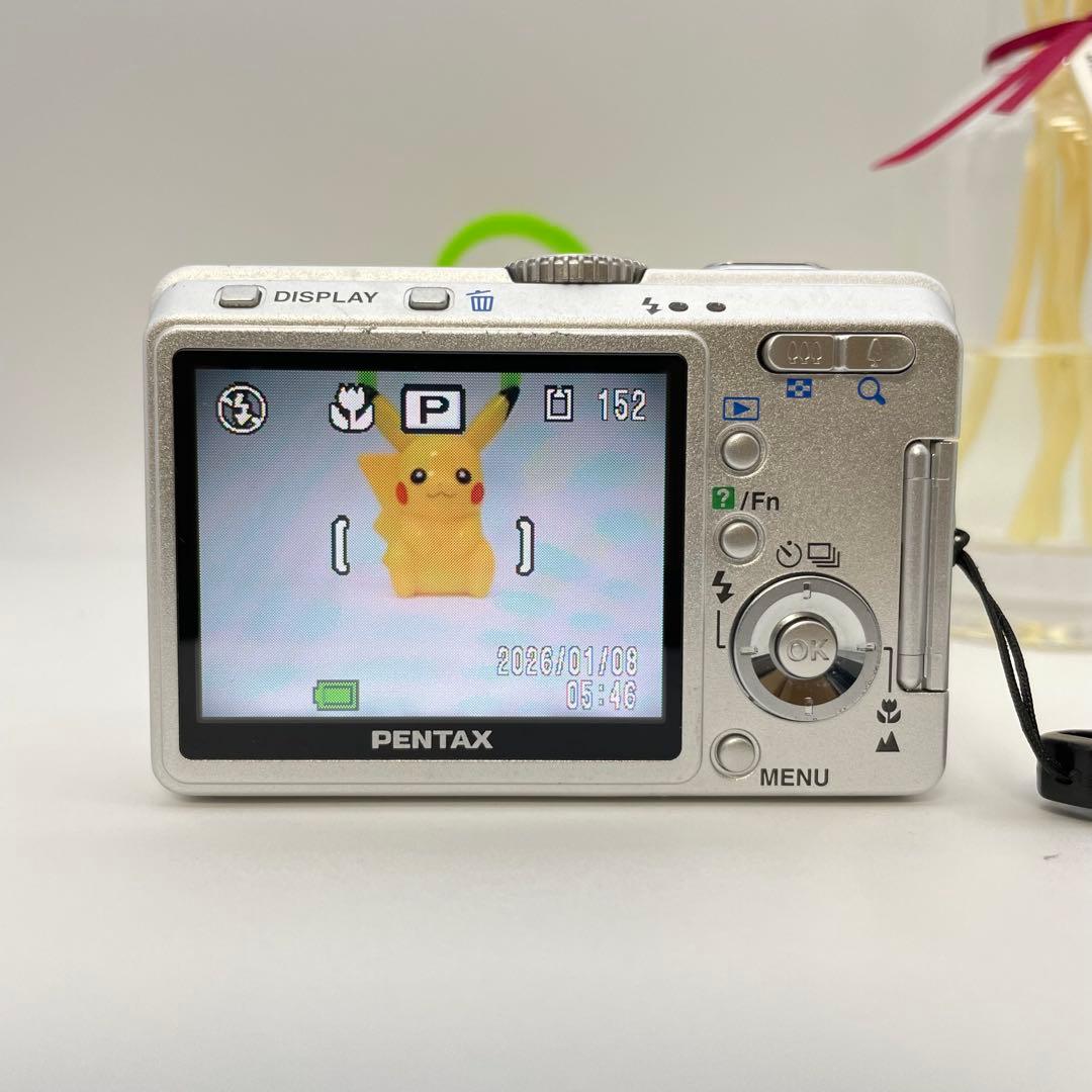 スマホ転送OK✨PENTAX Optio s55✨動作確認済 単三電池 可愛い♪