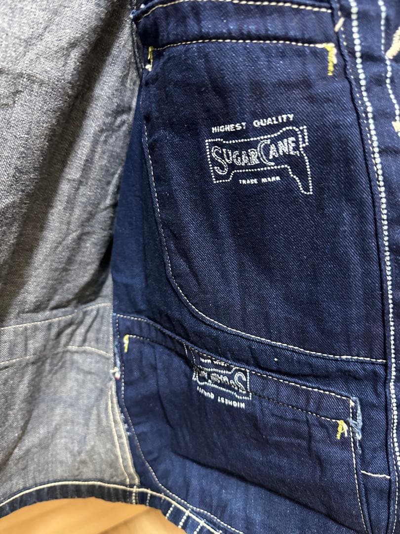 SUGAR CANE ストライプデニムベスト 36