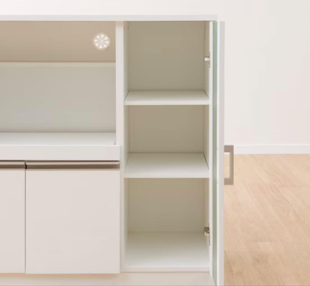 ホワイト レンジボード 幅90cm