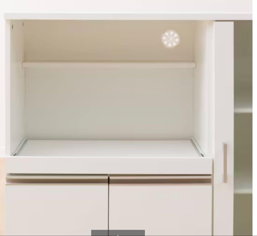 ホワイト レンジボード 幅90cm