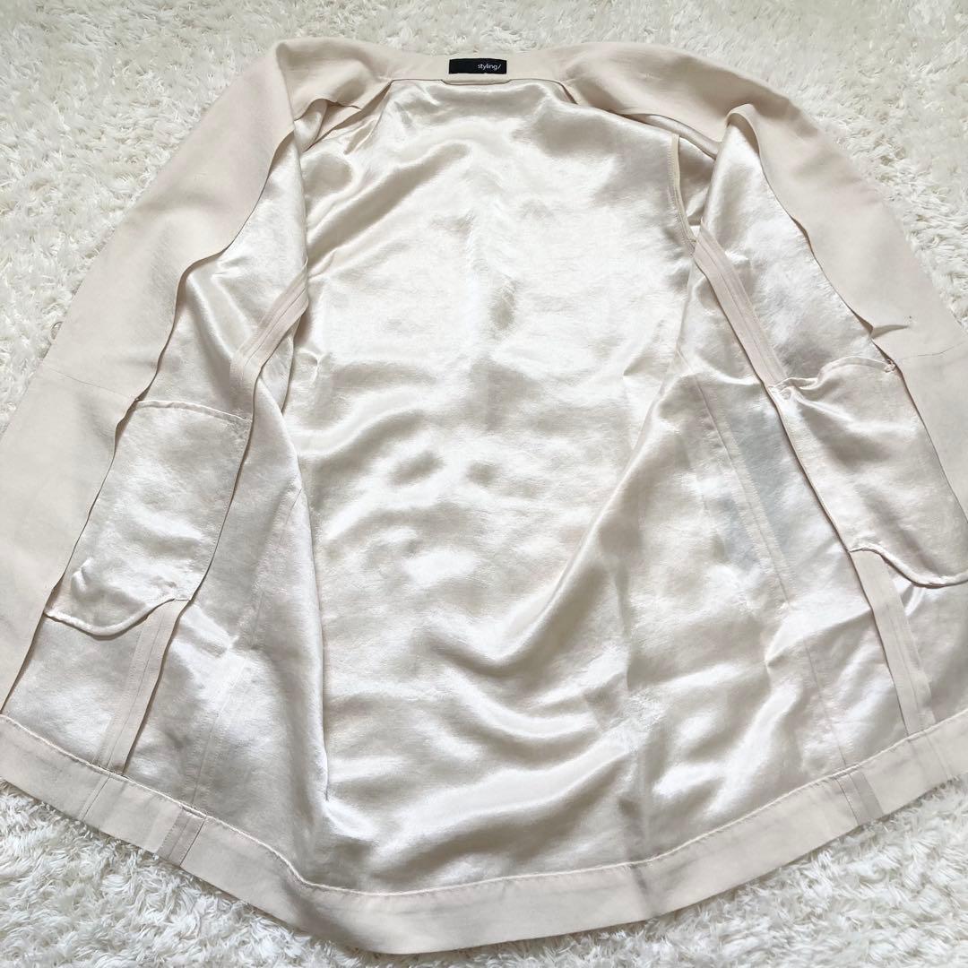 未使用✨️タグ付 24SS スタイリング バックサテンジャケット アイボリー 0