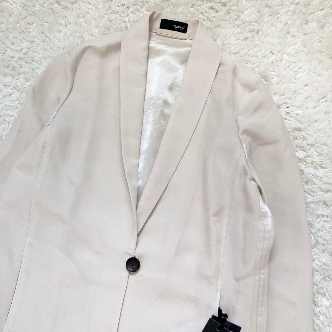 未使用✨️タグ付 24SS スタイリング バックサテンジャケット アイボリー 0