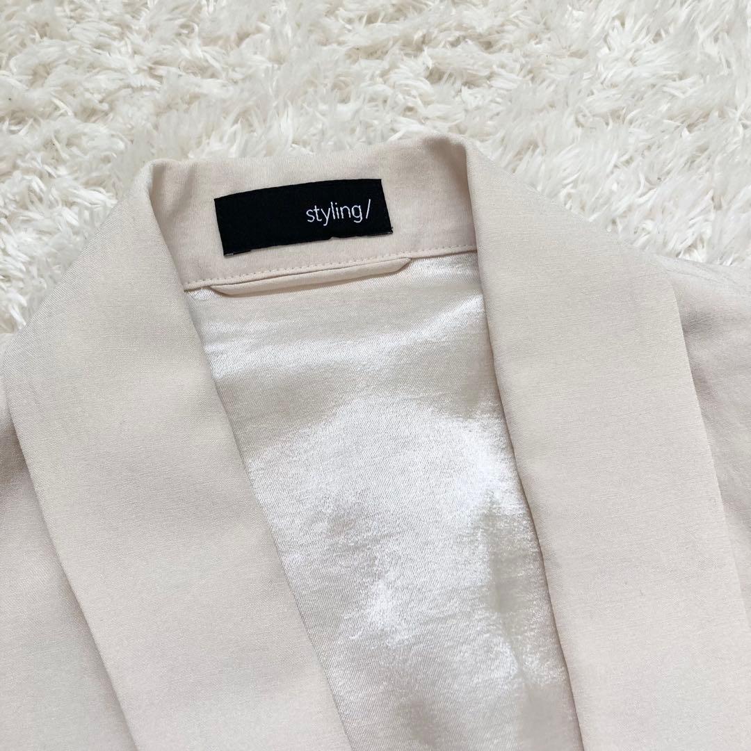 未使用✨️タグ付 24SS スタイリング バックサテンジャケット アイボリー 0