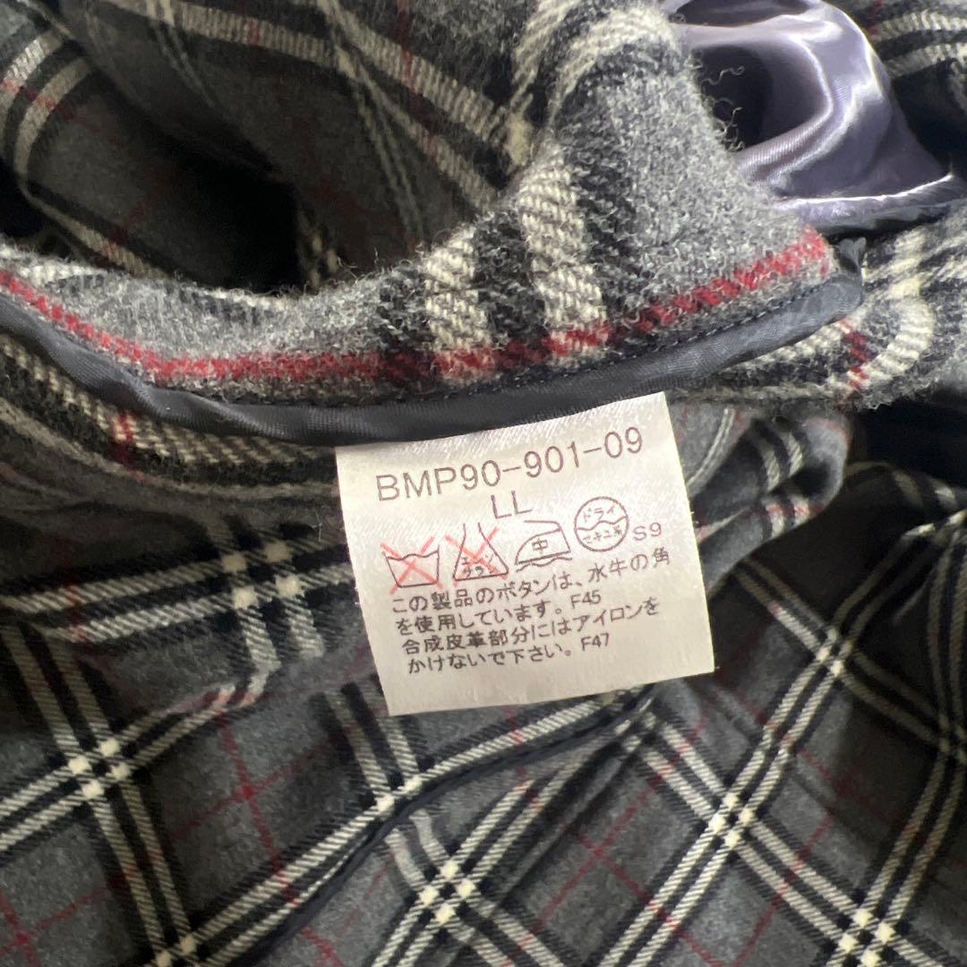 バーバリーブラックレーベル ダッフルコート XLサイズ ブラック 黒 ウール