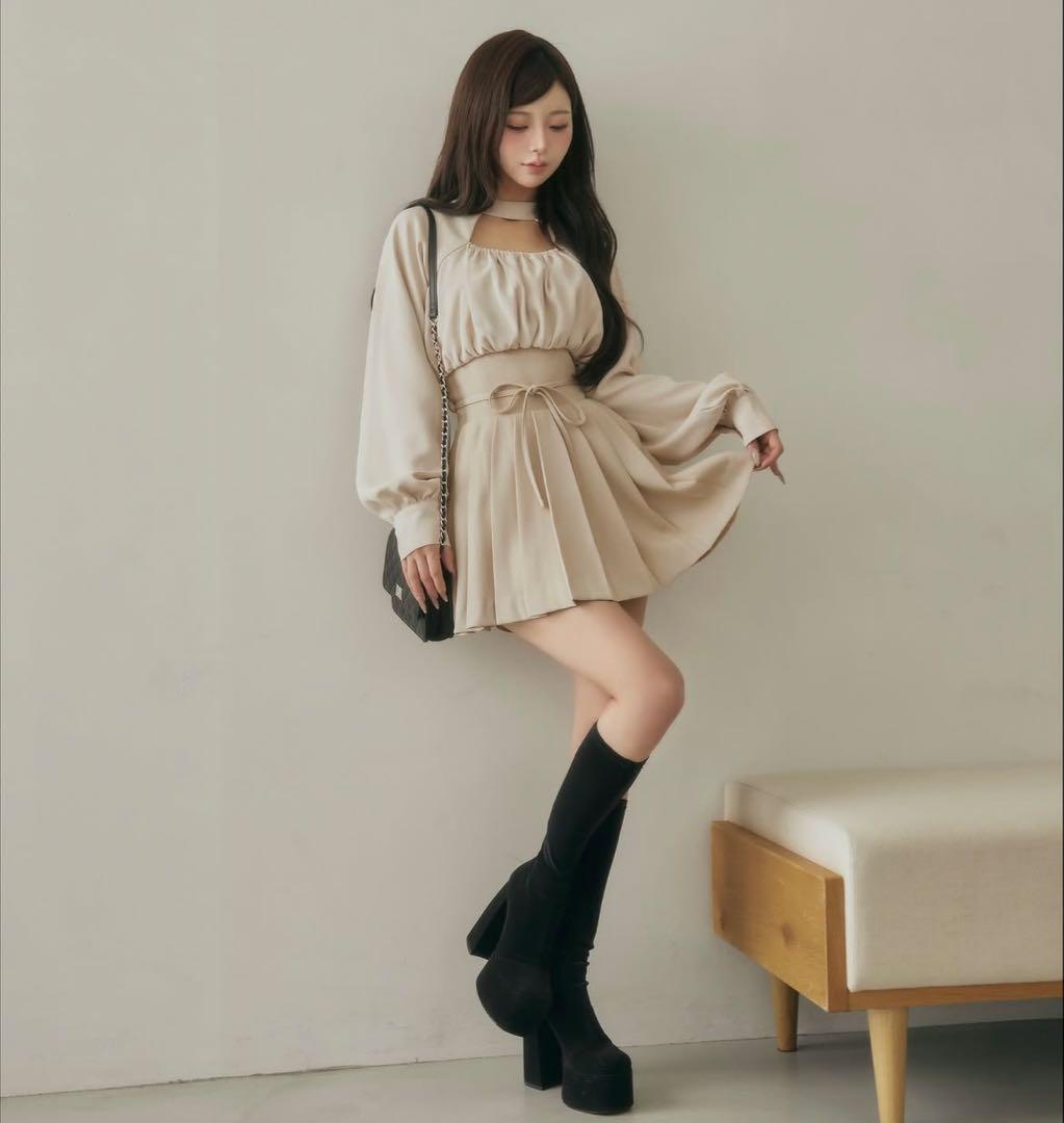 Darich ドッキングコルセットプリーツミニワンピース(今週末限定価格)