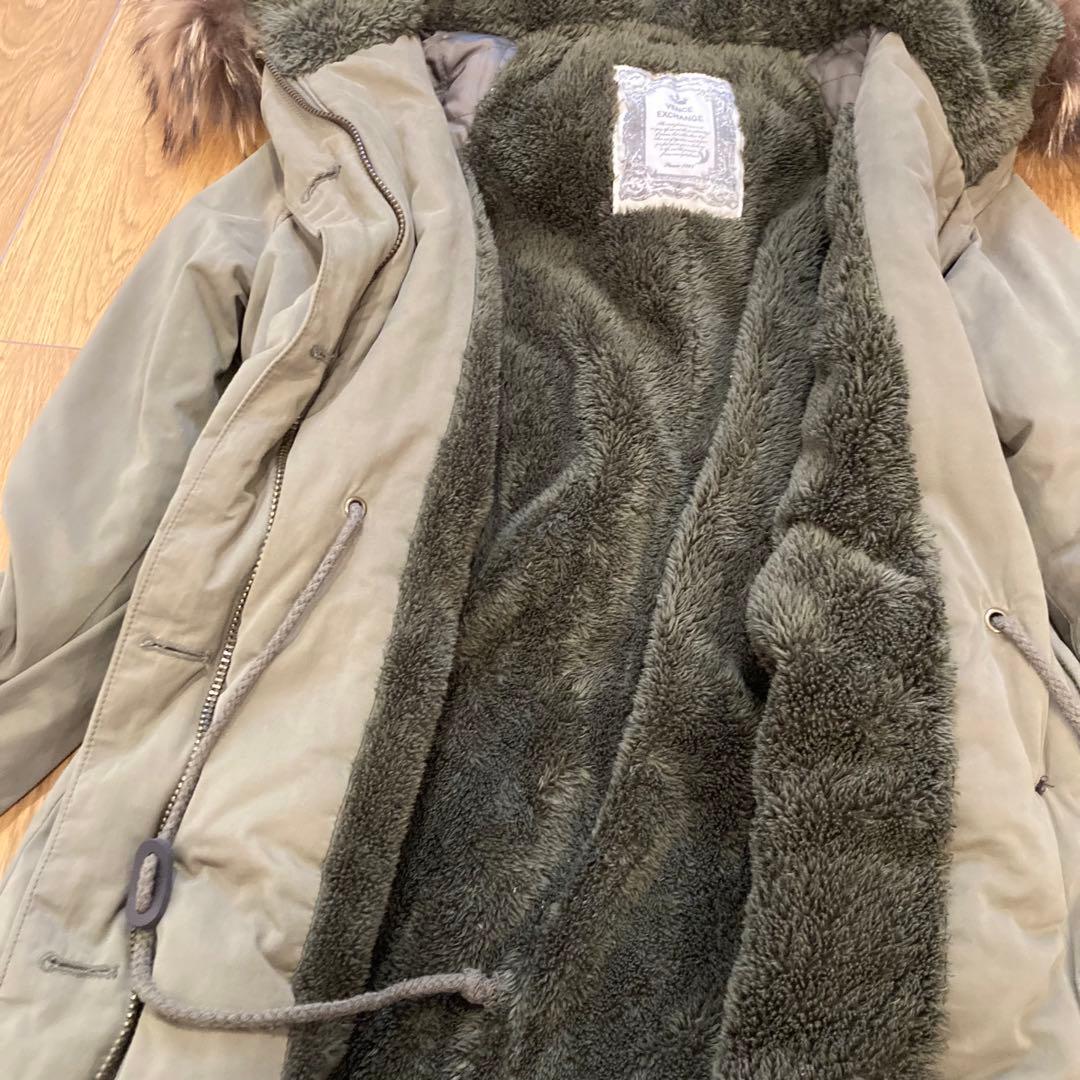 平成ギャル y2k ミリタリージャケット　鬼ファー　裏ボア　モッズコート