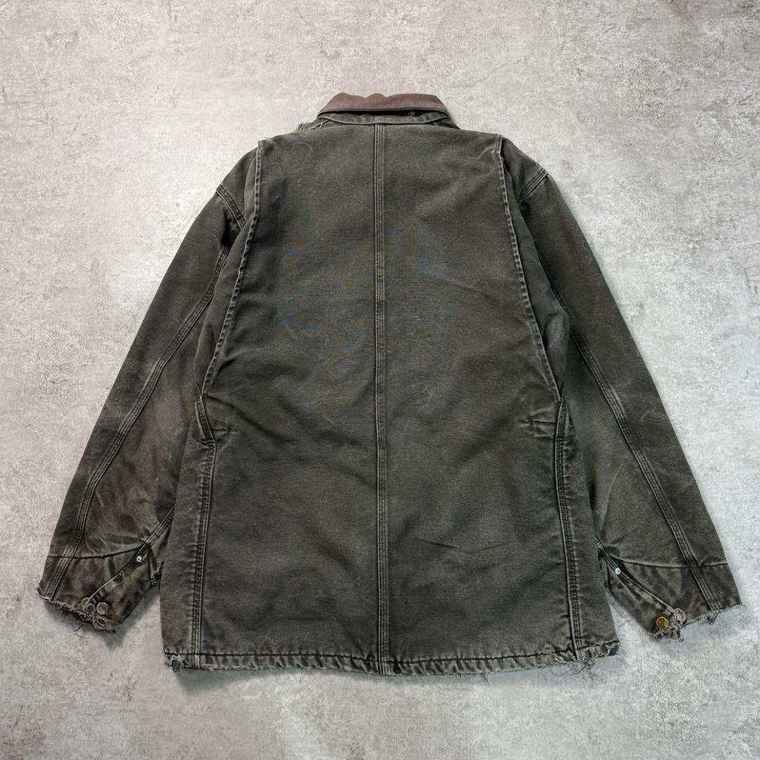 USA製■カーハート 【L】00sチョアコート モスグリーン フェード 雰囲気◎