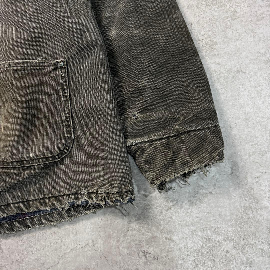 USA製■カーハート 【L】00sチョアコート モスグリーン フェード 雰囲気◎