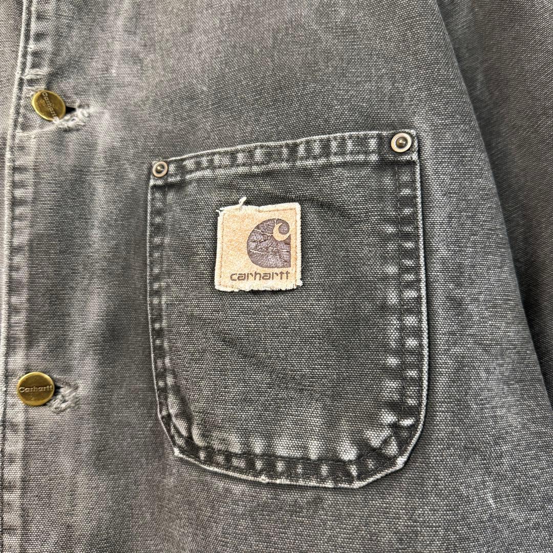 USA製■カーハート 【L】00sチョアコート モスグリーン フェード 雰囲気◎