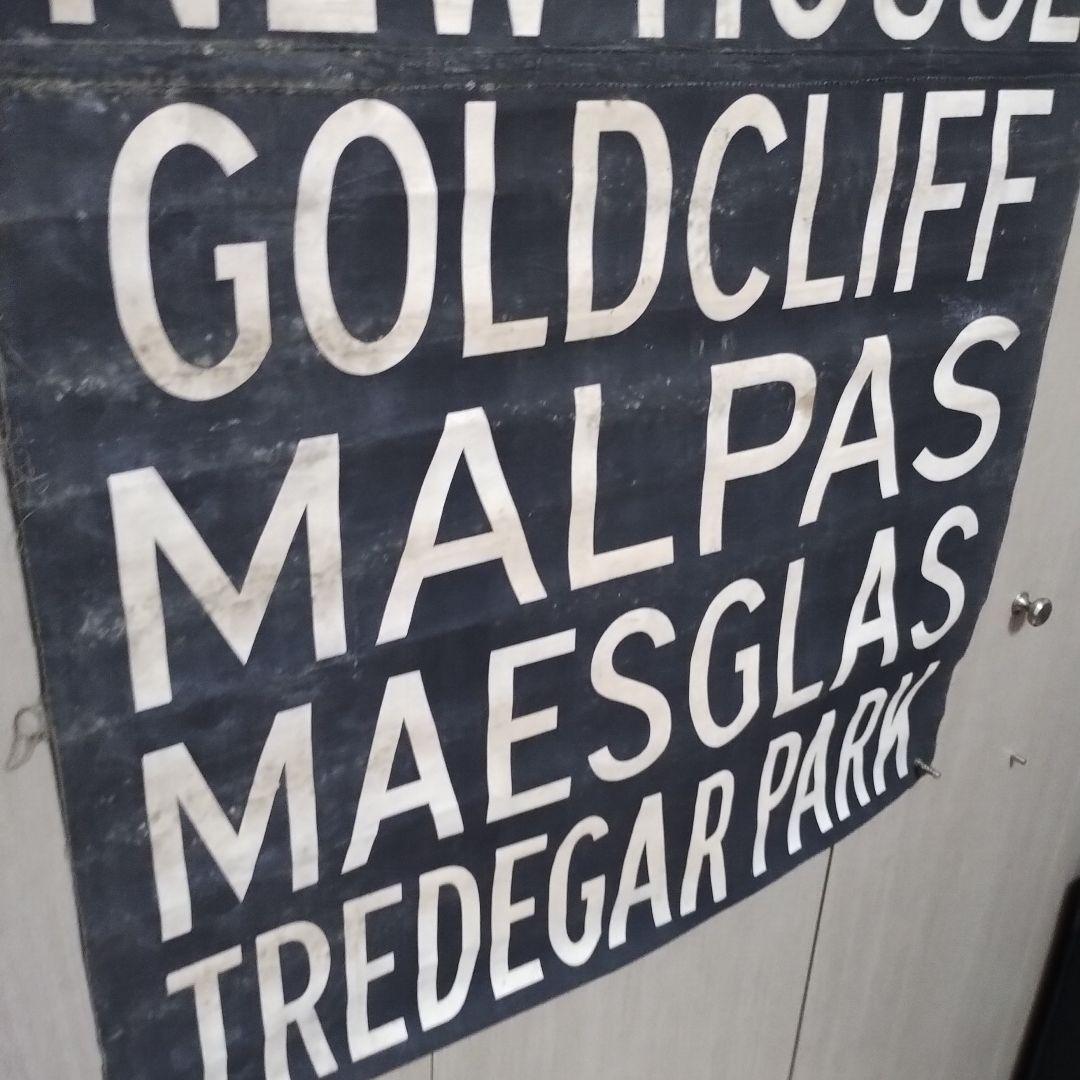 ヴィンテージバスロールサイン本物　125×67cm