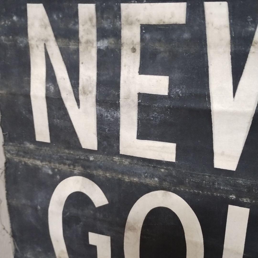 ヴィンテージバスロールサイン本物　125×67cm