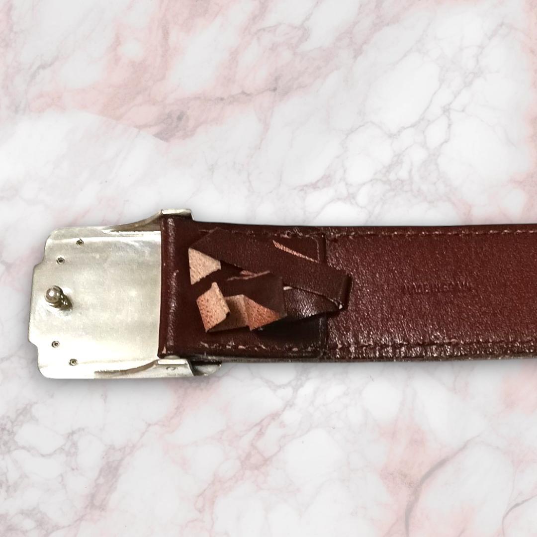 Cartier カルティエ マストライン ベルト レザー ボルドー 金属バックル