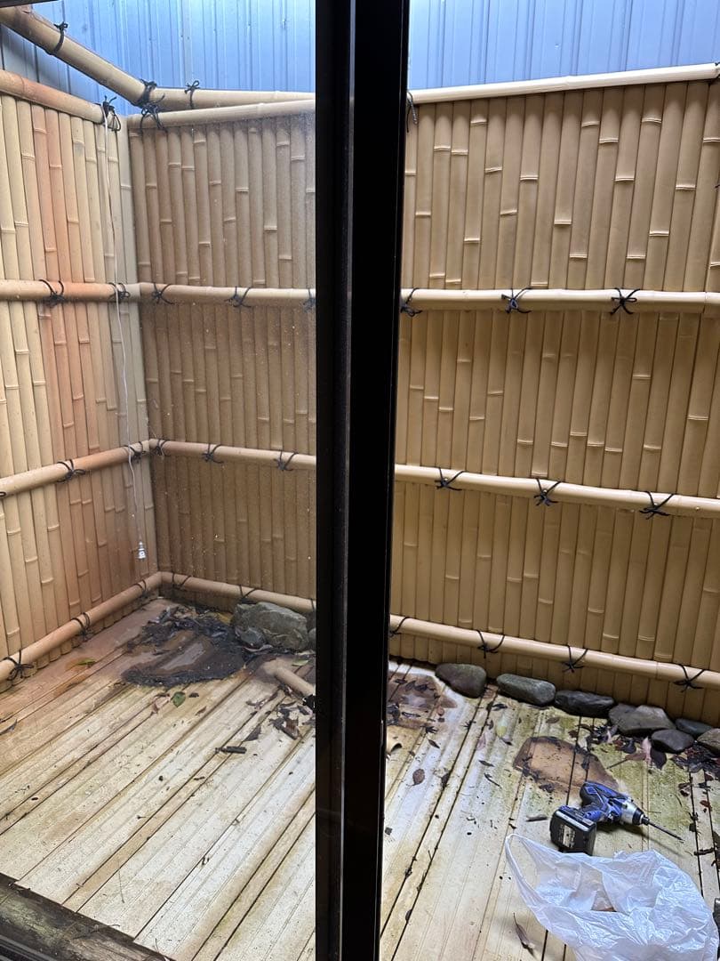 メル94577 人工竹　ベランダのひと坪庭