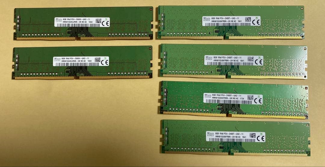 SK 8GB PC4 メモリ ６枚