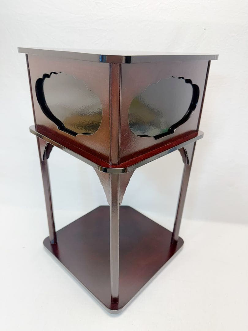 未使用 茶道具 塗師 龍斎作 一閑 溜塗 碌々斎好写 木屋町棚 組み立式 共箱