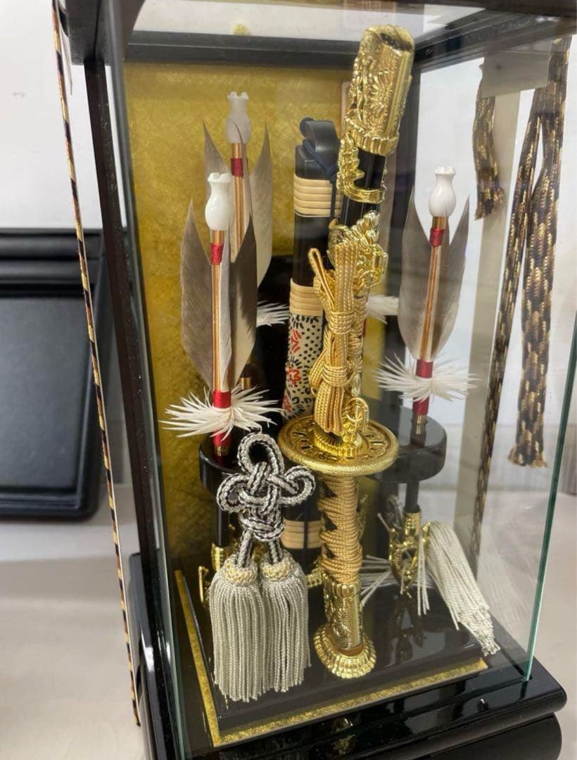 新品未使用　6号 パノラマケース入り破魔弓 天然羽根 コンパクト 破魔矢