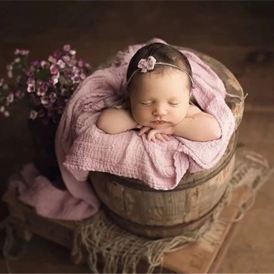 9ブラウン♪フワフワおくるみ♪ニューボーンフォト撮影　ベビーラップ　赤ちゃん