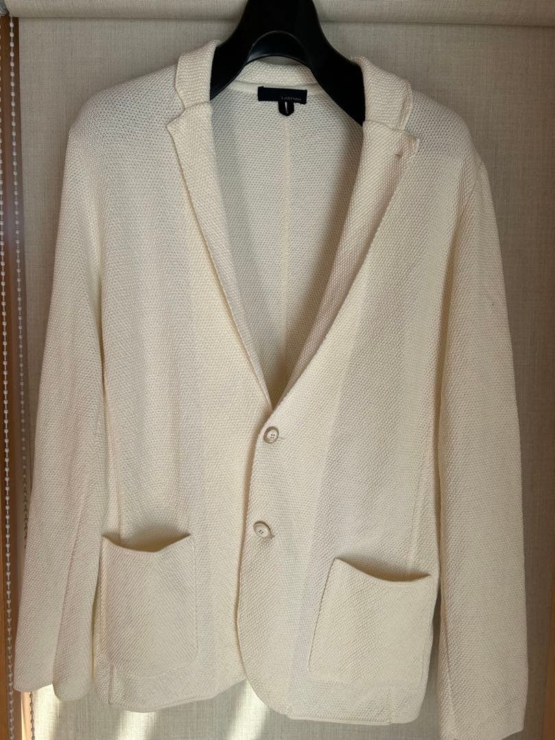 LARDINI アイボリー テーラードジャケット