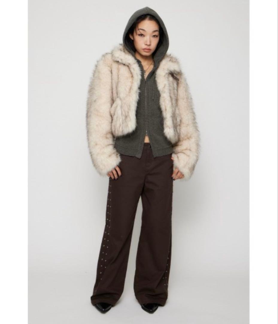 ラグアジェム　POCKET POINT FAUX FUR コート Sサイズ
