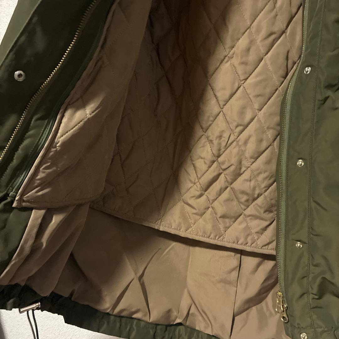 フランシュリッペ モッズコート　ライナー付き　パールリボン