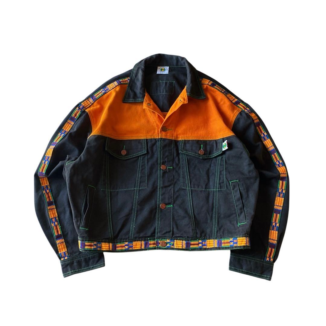 初期 90s USA製 CROSS COLOURS デニムトラッカージャケット