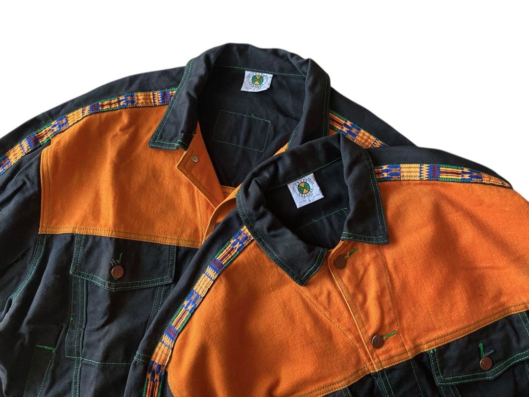初期 90s USA製 CROSS COLOURS デニムトラッカージャケット