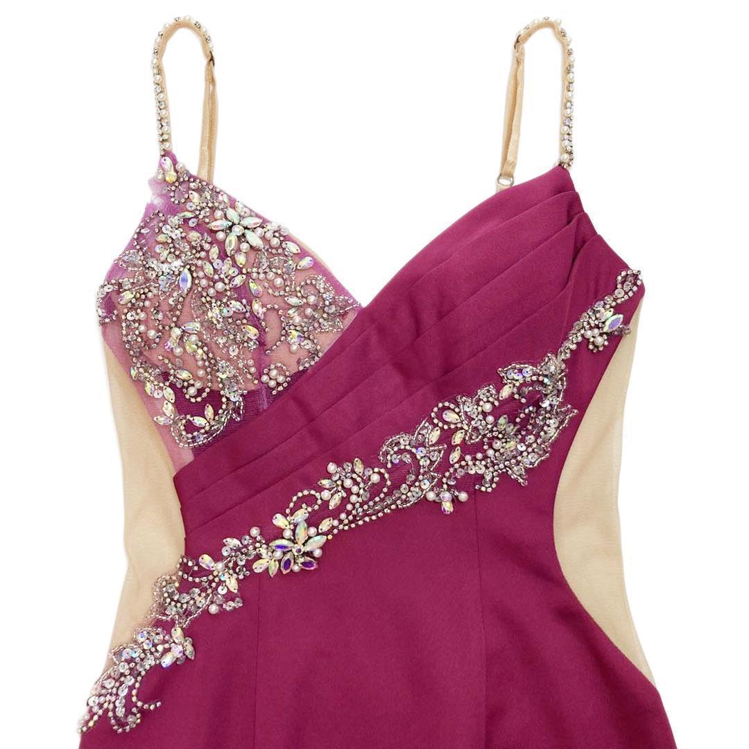 AngelR エンジェルアール バストウエストアシンメトリータックビジュードレス