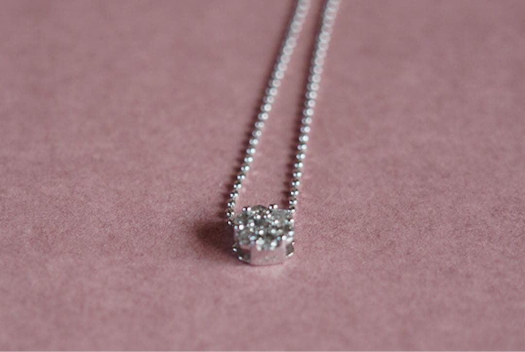 K18WGダイヤモンドペンダントトップ