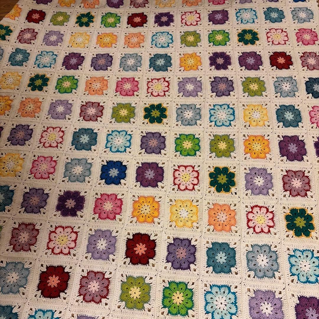 ハンドメイド　アフリカンフラワー　モチーフ　コットン