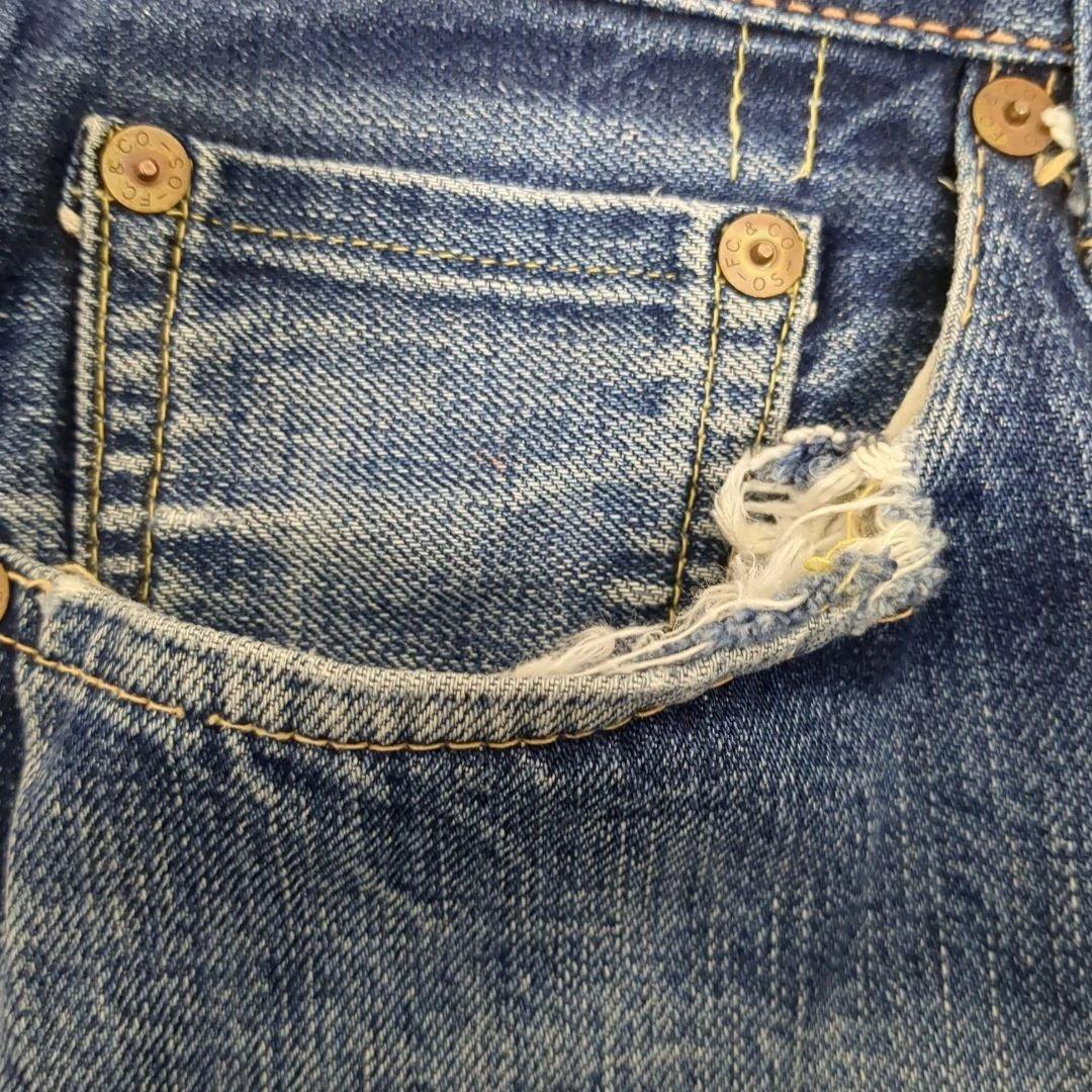 フルカウント 旧モデル 0105 W34ダークブルー ストレートデニム ジーンズ