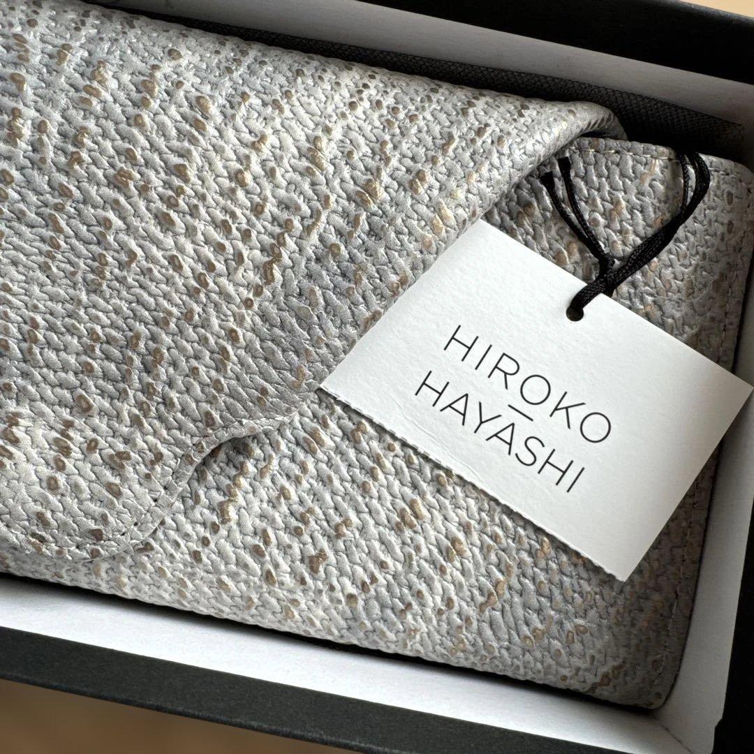 ［新品・未使用]HIROKO HAYASHI日本製ダマスコ長財布( L)シルバー