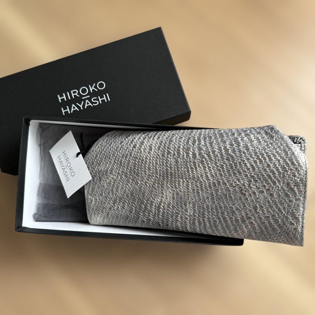 ［新品・未使用]HIROKO HAYASHI日本製ダマスコ長財布( L)シルバー