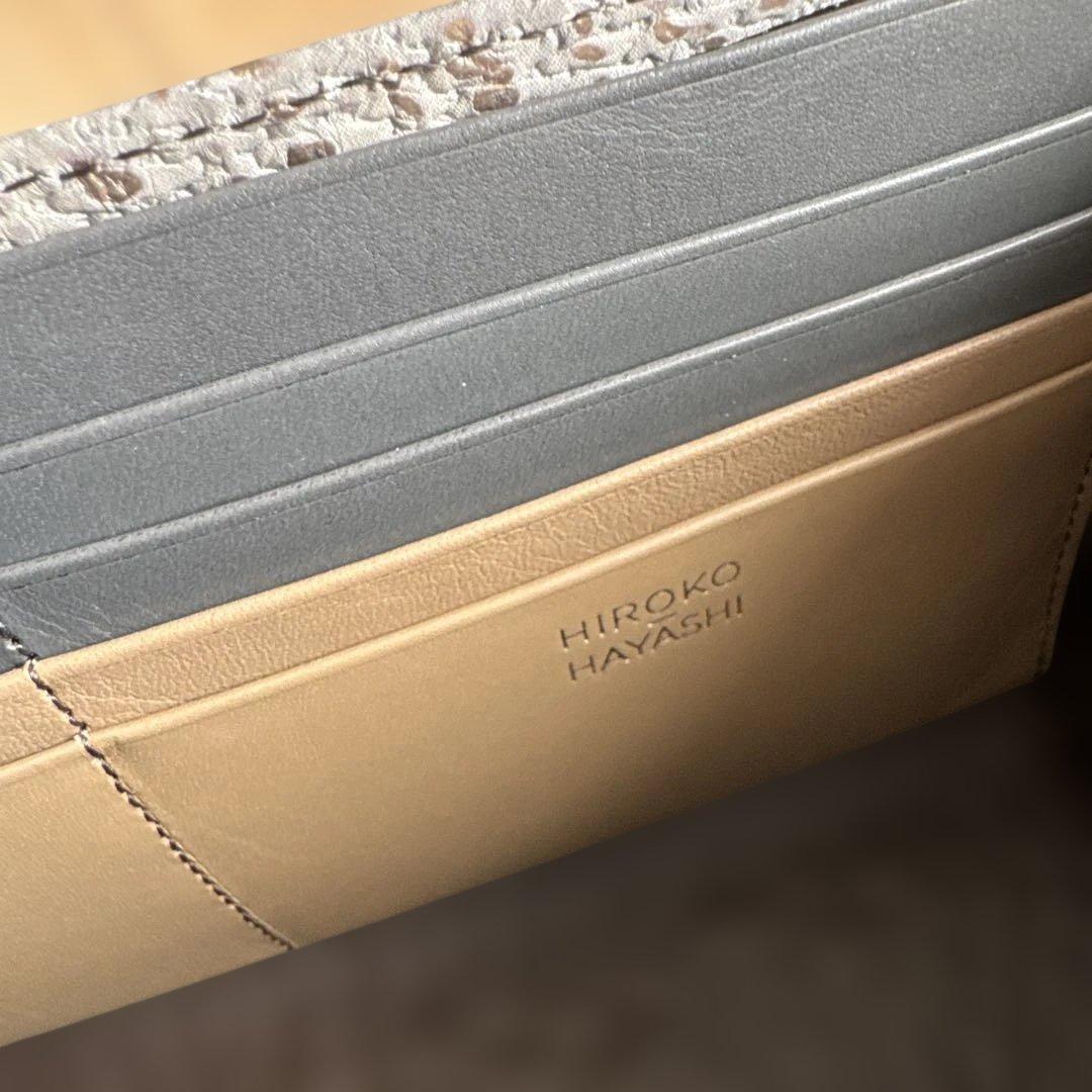 ［新品・未使用]HIROKO HAYASHI日本製ダマスコ長財布( L)シルバー