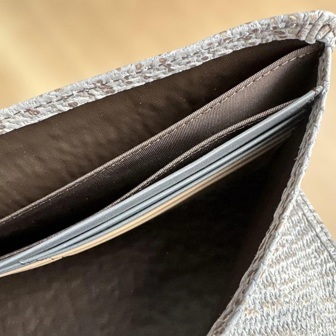 ［新品・未使用]HIROKO HAYASHI日本製ダマスコ長財布( L)シルバー