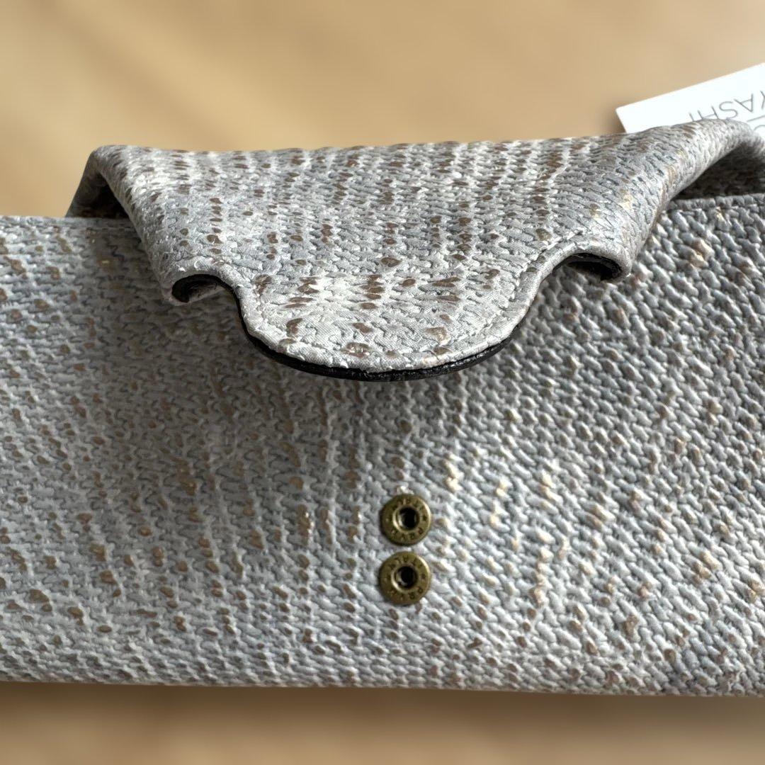 ［新品・未使用]HIROKO HAYASHI日本製ダマスコ長財布( L)シルバー