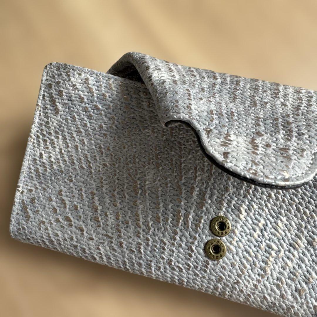 ［新品・未使用]HIROKO HAYASHI日本製ダマスコ長財布( L)シルバー